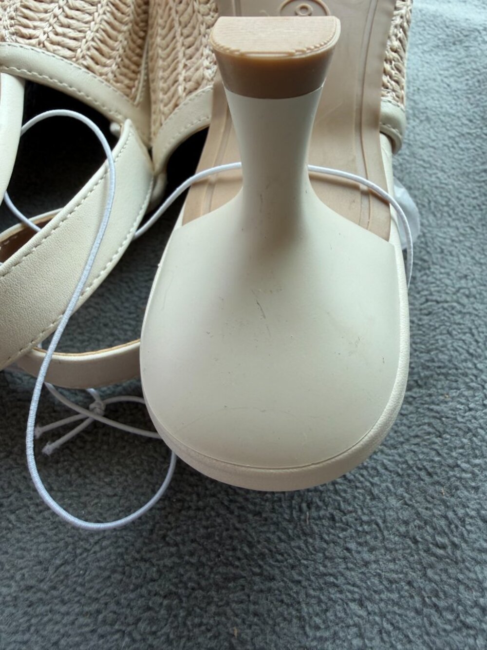 Women's Milan Raffia Slingback Heels - A New Day 8 - Picture 5 of 7